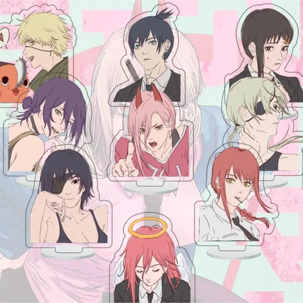 Chainsaw Man Anime 9 Piece Mini Acrylic Stand Set